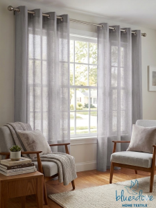 Blue Dove Modern Soild Sheer Curtains for Living Room Bedroom Kitchen Door Cafe Voile Tulle Window Curtains Plain Pleated A-273