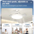 Jiditech Invisible Ceiling Fan Light Luxury Invisible Blade Fan Lamp E27 Interface With Remote Control Fan Lamp. 