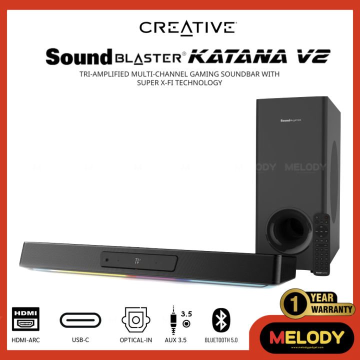 TELE System Barre de Son TS5430W Sonic 30W Bluetooth 5.0, 12V avec HDMI Arc, AUX, USB, pour TV et Caravane - Son Puissant, Design Compact, câble de Voiture Inclus, Lecteur multimédia, télécommande