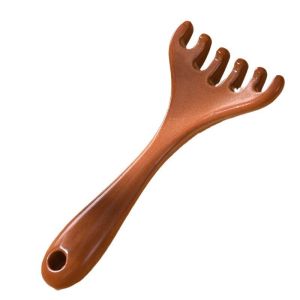 Lược mát xa Đầu Gỗ sáu ngạnh để trị liệu bấm huyệt da đầu cổ vai và cơ thể
