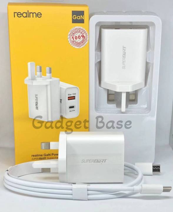 Realme 65w GaN Charger Super Dart Adapter With Type-C To Type-C Cable ...