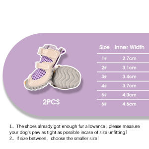 HamshMoc 2PCS Pet Boots Reflective Design D-Ring Protection Anti Skid Bottom Small Medium Dogs