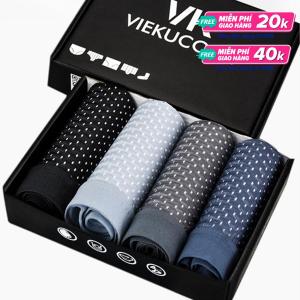 Hộp 4 Sịp Đùi Boxer Thông Hơi Cao Cấp Dành Cho Nam VEIKUCOOL