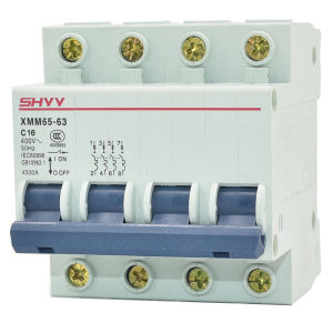 380V สวิทช์อากาศ3เฟสเบรกเกอร์ไฟฟ้า MCB Miniature Circuit Breaker 4P เบรกเกอร์ MCB