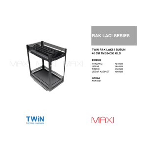 TWIN Rak Laci 2 Susun Chrome TMB 23056 - 24056 GLS