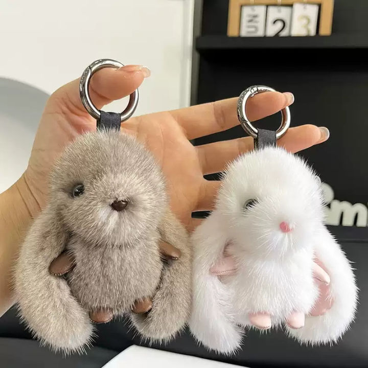 3-1PCS Bunny Plush Pendant Keychain Backpack Bag Pendant Doll Car ...