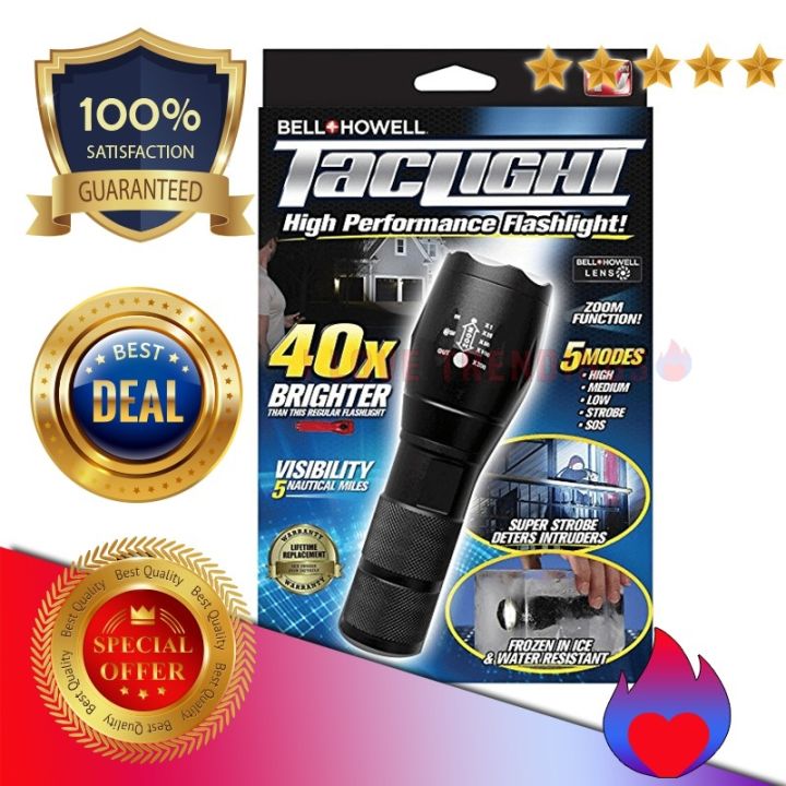 【2023】 Taclight Heavy Duty Flashlights Rechargeable Battery with