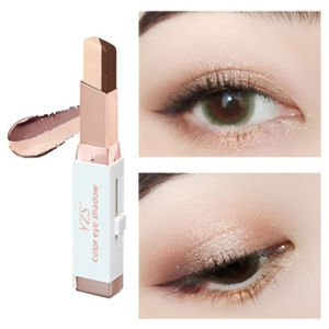 Dual-Color Gradient Eyeshadow Stick Long-Lasting Waterproof Smudge-Proof Eyeshadow Beginner-Friendly 双色眼影棒