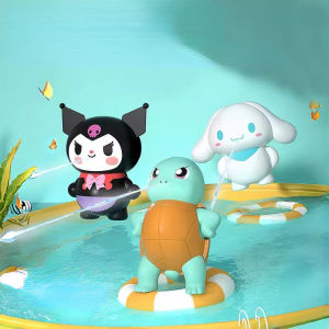 Kawaii Spray Water Toy Sanrio Kuromi Cinnamoroll Summer Interactive Toys Cute Cartoon Pokemon Squirtle Spray Children Toys Anime Gift