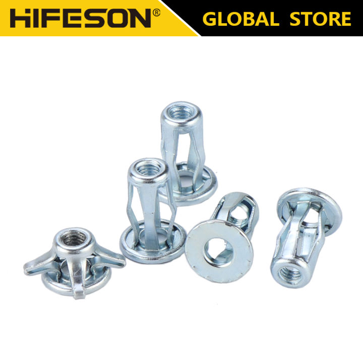 HIFESON 10pcs 20pcs 50pcs M4 M5 M6 M8 Alloy Jack Nuts Expansion Clamp
