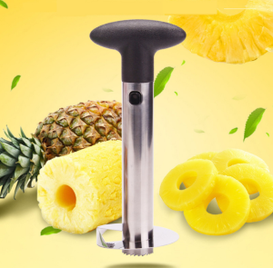 HOME BEST 1pc Stainless Steel Pineapple Corer Core Slicer Apple Fruit Peeler Tool Cut Cutter Ring Spiral Alat Dapur Buah Nanas Remover Kitchen 不锈钢菠萝去核器去核器苹果水果削皮器工具切割刀环 FZ1-0066