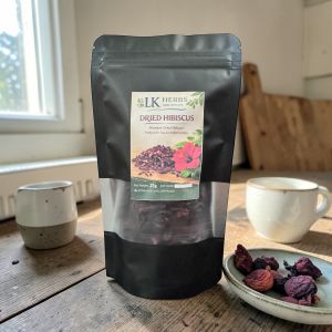 Dried Hibiscus Premium Quality | Natural Hibiscus Flowers | Perfect for Herbal Tea Infused Drinks & Recipes | LK Herbs and Spices 25g