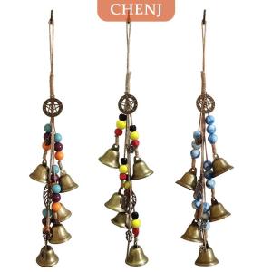 [COD] CHENJ ระฆังแม่มดสำหรับลูกบิดประตูสำหรับการป้องกัน-หินจักระคริสตัลรักษาฮวงจุ้ยเครื่องประดับแขวนตกแต่งแม่มดต่างระฆัง