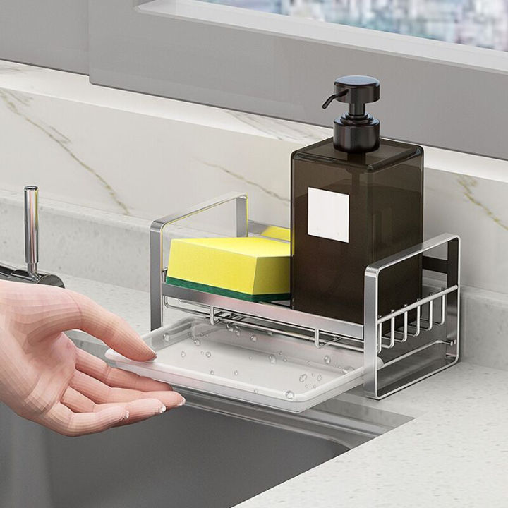 Sponge Soap Holder | Kitchen Sink Caddy Organizer | Dish Sponge Caddy ...