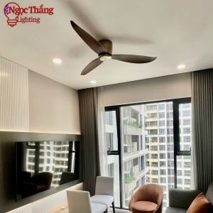 Quạt Trần Chung Cư 3 Cánh Bảo Hành 5 Năm Trang Trí Phòng Khách Phòng Ngủ QT31D Ngọc Thắng Kèm Remote