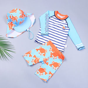 Boys Swimwear Anti UV Kids Swimwear for Boys Long Sleeve Shark Children Swimming Bathing Suit Rash Guard Seaside Beach Clothes