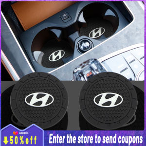2pcs High-quality silicone material Car Anti-slip Coaster/pvc car anti slip mat car interior Decoration car accessories For Hyundai Starex Accent Tucson Eon Elantra Santa Fe i10 H100 Sonata Getz Veloster Genesis Grandeur Matrix H-1