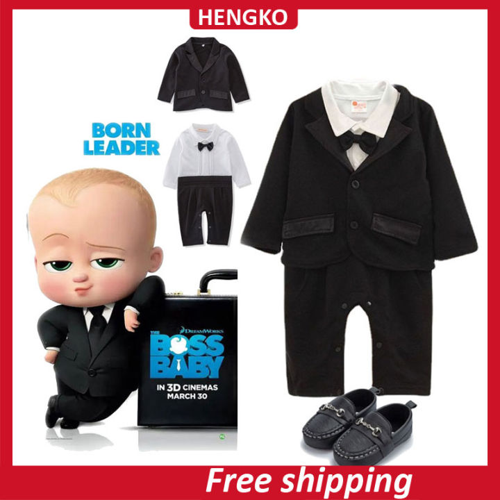 Baby Boss Outfit for Boy Birthday Christening Clothes Terno Set