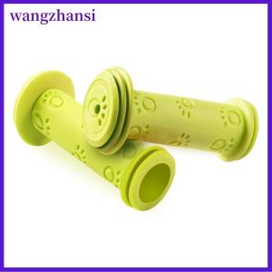 wangzhansi มือจับจักรยานยาง1คู่ มือจับแฮนด์จักรยานกันลื่นกันน้ำแฮนด์สกู๊ตเตอร์สามล้อสำหรับเด็ก