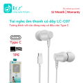 Tai nghe có dây Type-C LC-C07 nghe nhạc cực hay, âm thanh chất lượng cao - Tai nghe âm thanh chính hãng. 