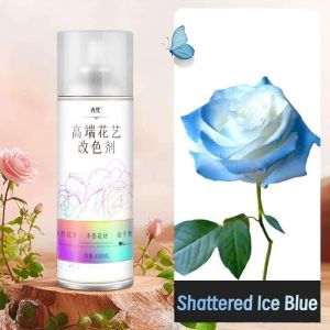 450ML Flower Spray Paint For Fresh Flowers Fast Drying Floral Color 3 Colors Dazzle Oil Based Non Toxic Dazzle Rose And Lilys Breath Flower Dye Spray Flower Dye Rose Lily Babys Breath Flower Spray Color Flower Art Bottled Spray For DIY Gift