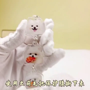 Móc gắn chìa khóa Acrylic phong cách cho những người đam mê vật nuôi Mặt dây chuyền hình con chó Keyring Puppy Keychains handmade hình động vật keyrings đồ trang sức