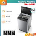 [ NEW MODEL ] Sharp 7.5kg Fully Auto Washing Machine ES721X Washer / Mesin Basuh. 