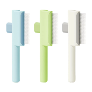 Multipurpose Cats Hair Brush For Shedding Control Detangling Comb With Release Button Pet Grooming Tool Short Long Furs