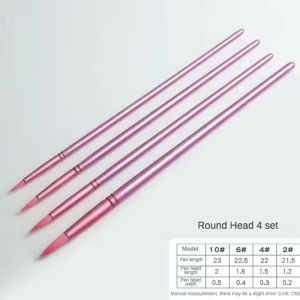 LIWU 4/6 pcs Soft Hair Watercolor Brush Pointed Round Flat Head Nylon Painting Material Trendy Gift Hand Drawn Watercolor