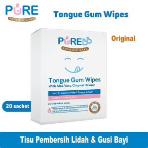 PUREBB Tongue Gum Wipes isi 20 sheet Tisu Tissue Basah Lidah & Gusi Bayi - Kids Baby Shop