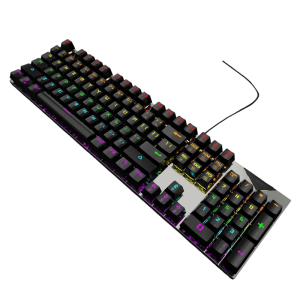 RGBs Backlits Mechanical Gaming Keyboards with Blue Switches Thin Wireds Design for PC Gamers