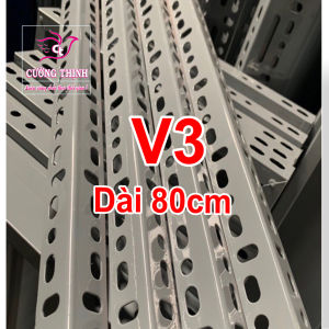 Sắt V lỗ V3 dài 08m dày 1.6 ly - Lắp ráp kệ v lỗ đa năng Sắt V lỗ Làm kệ sắt