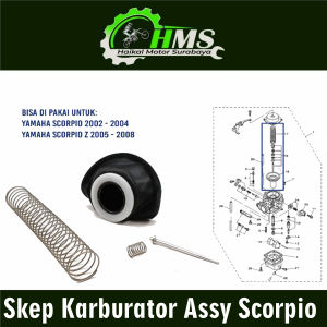 Skep Karburator Assy Scorpio - Sekep Piston Gas Karbu Vakum Vacum Skep Karbu Yamaha Scorpio Z