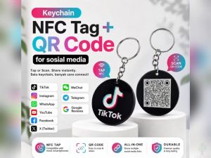 Acrylic NFC QR Code Keychain DS Brand M2