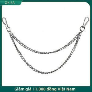 QK FA ✨ 2 3 lớp Punk hip-hop Dài Kim Loại chuỗi vành đai thời trang quần Quần Eo Kim Loại chuỗi Keychain