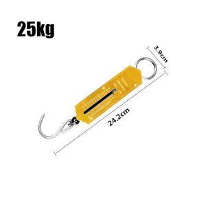 12kg 25kg 50kg Metal Spring Scale Pocket Hanging Scale Portable Handheld Spring Hook Scale
