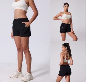 2406# Ladys Sports Dri-Fit Running Shorts With Cycling Running/yoga/Gym/Swimming