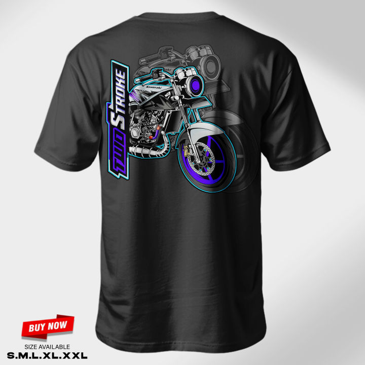 Kaos 2 Stroke Kawasaki vol02 Bahan Catton 30s Baju Distro Bisa Cod Langsung Kirim Combed High Panjang Pria Sablon Unisex Printing Variasi Distro TebunsuStore
