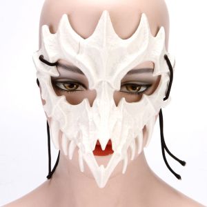 Masker Wajah Desain Tengkorak Setan Untuk Kostum Cosplay Halloween
