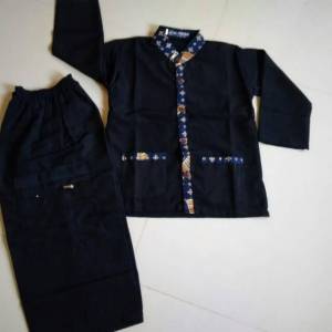 Baju pangsi sekolah SD setelan hitam hitam