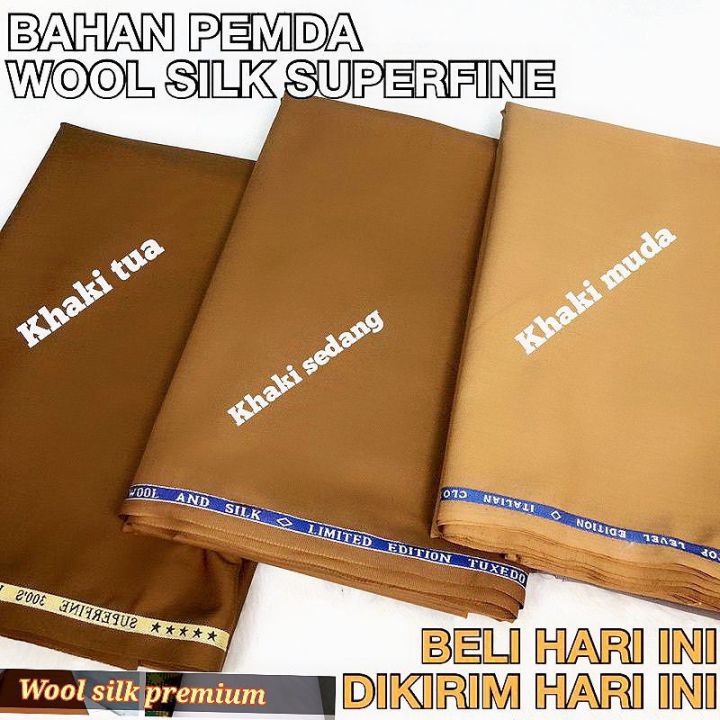 Kain pemda khaki premium wool bahan baju seragam setelan dinas pemda ...