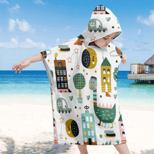 Kids Hooded Towel Poncho for Kids Beach Towel Swimming Pool Bath Towel Surfing Towel Soft & Absorbent Bathrobe for Baby