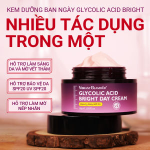 VIBRANT GLAMOUR Axit Glycolic Ngày + Kem Đêm SPF20 + Kem chống nắng tẩy tế bào chết vết thâm UV làm sáng tông màu Chống lão hóa Sửa chữa nếp nhăn Chăm sóc da