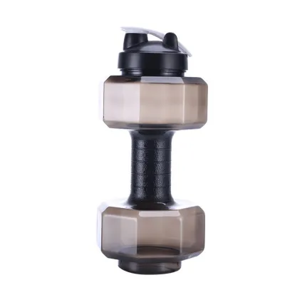 FIGHTINPC Hình quả tạ Chai nước 2200/2600ml Sáng Tạo Ấm đun nước thể thao Thời trang Kết cấu chống trượt Cốc du lịch ngoài trời Đồ uống