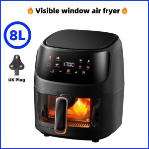 8L Digital Touch Air Fryer Household Smokeless Fully Automatic French Fries Machine Control Smart 空气炸锅【1 Year Warranty】