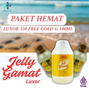 Jelly Gamat Luxor 550ml Free Gold G 100ml Asli Original