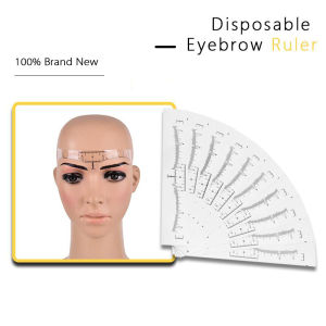 100PCS Disposable Eyebrow Ruler Sticker Adhesive Eyebrow Microblading Ruler Guide For Permanent Makeup
