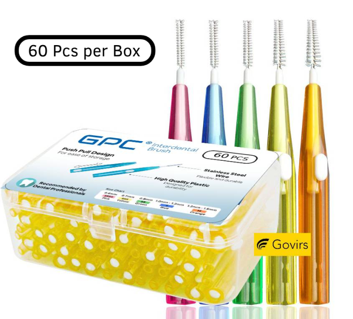 GPC Interdental Brush Brushes (20/60 box) Push Pull Type Dental Floss