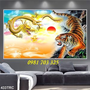 Tranh gạch hổ 3D ốp tường