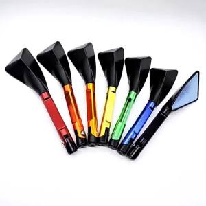 กระจกมองหลังมอเตอร์ไซค์แบบดัดแปลง CNC กระจกมองหลังอเนกประสงค์ ขายดี กระจกช่วยถอยหลัง กระจกสามเหลี่ยม #